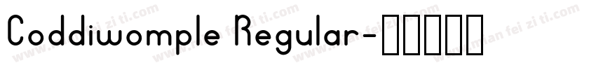 Coddiwomple Regular字体转换